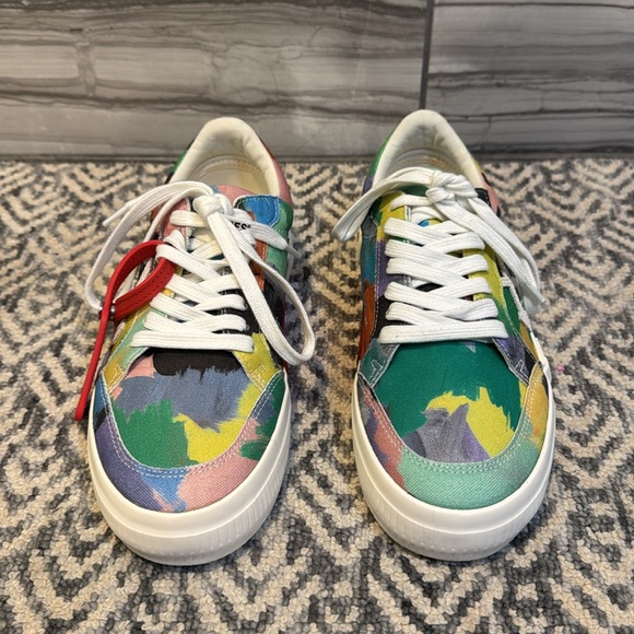 Women’s Off-White Low-Volcanized Printed Canvas NWT Sneakers - Picture 6 of 15